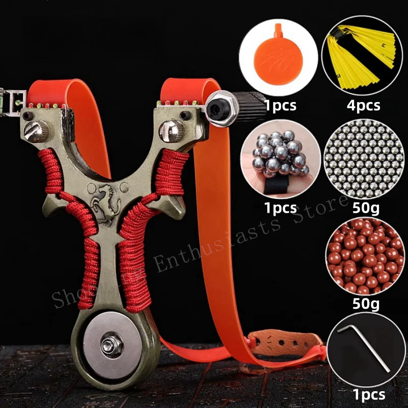 High Quality High-precision Portable Slingshot Professional Hunting Alloy Slingshot Upgraded Outdoor Shooting Game