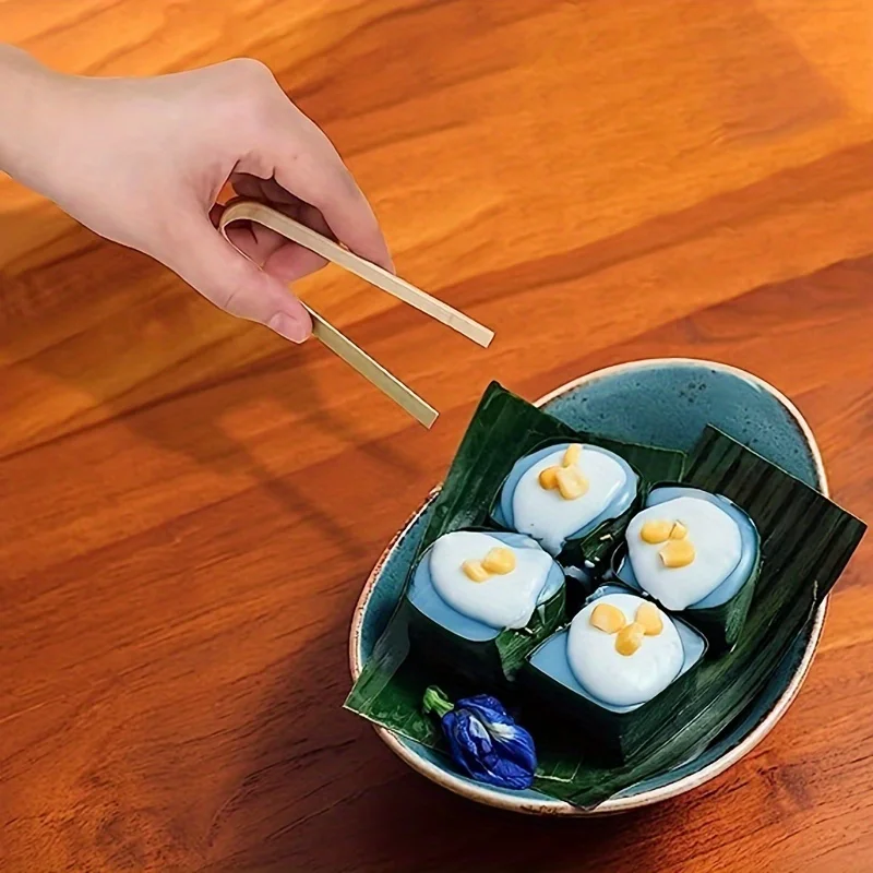 

20pcs, pliers, disposable wooden barbecue tongs, mini bamboo tongs, toast tongs, campfire camping outdoor picnic tongs