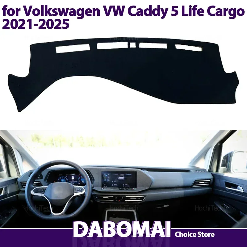 

For Volkswagen VW Caddy 5 Life Cargo 2021-2025 Shade Cape Blanket Car Accessories Dashboard Cover Dash Board Mat Carpet Pad