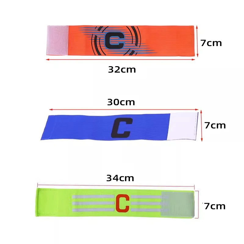 1 Pcs Football Match Captain C Word Mark Armband Paste Team Leader C Word Nylon Adjustable For Soccer Sports Accessories Unisex