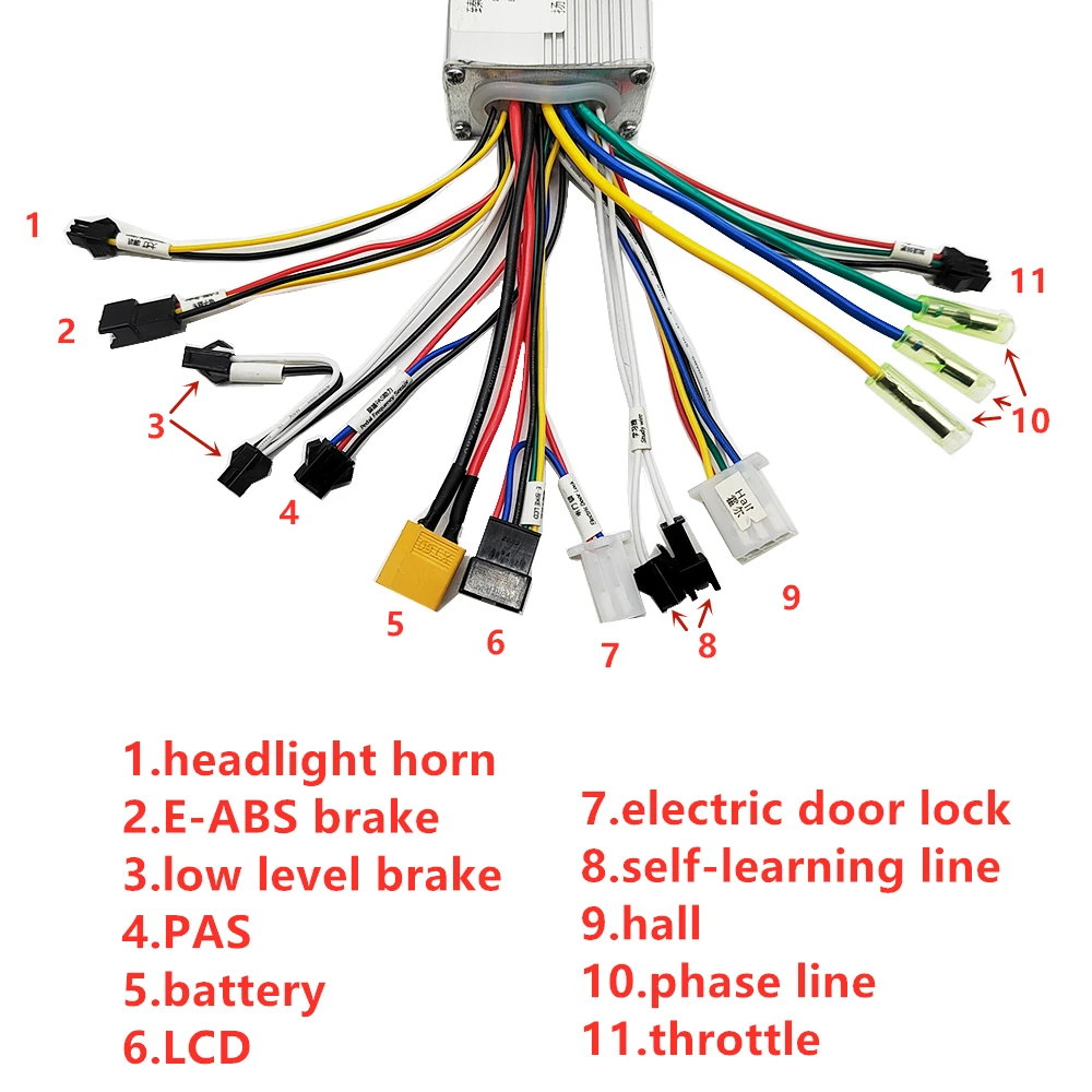 Controlador de Motor de 24V, 36V, 48V, 250W, 350W, 20A, controlador de velocidad sin escobillas para bicicleta eléctrica/Scooter eléctrico y