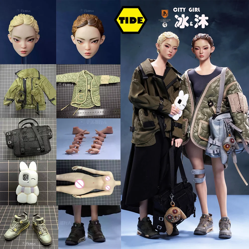 New Separate Sell Mr.Z CG001 1/6 Female Soldier City Girl Mu & ICE Head Carved Clothing Accessories Model For 12in Action Figure