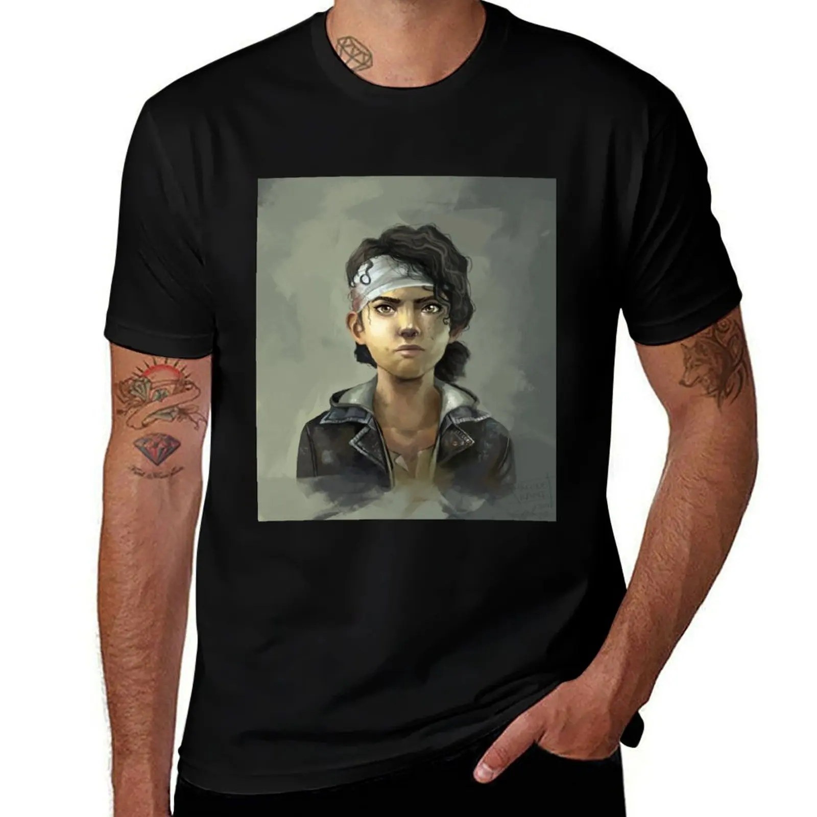 Clementine the walking dead T-Shirt Urban Casual Loose Fit Tee