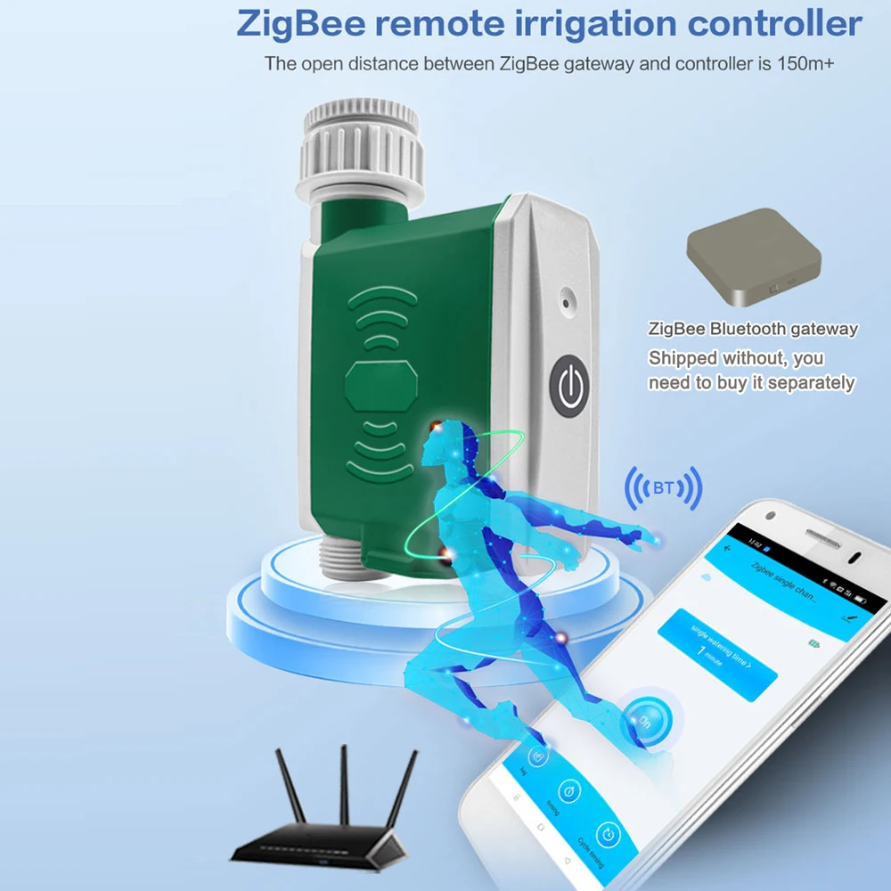 Tuya ZigBee Watering Timer Drip Irrigation Controller Automatic System APP Control Compatible with Amazon Alexa and Google