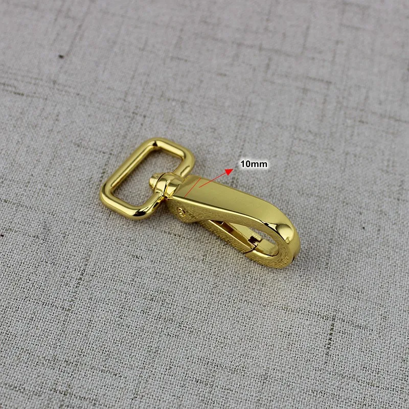 16mm 19mm High quality Deep gold webbing trigger snap hooks hard carabines swivel clasp lobster claws Bag Parts Accessories