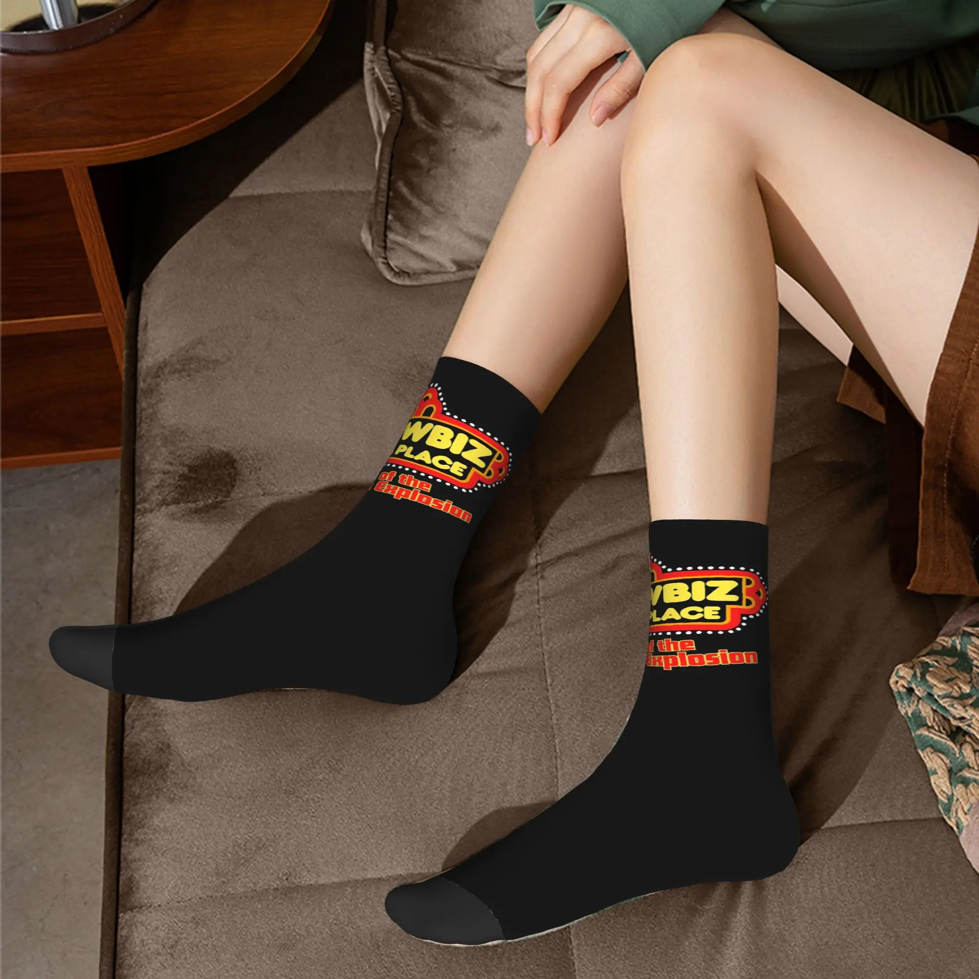 Showbiz البيتزا مكان ريترو مطعم تصميم الجوارب Harajuku جوارب فائقة النعومة كل موسم الجوارب الطويلة للرجل امرأة الهدايا