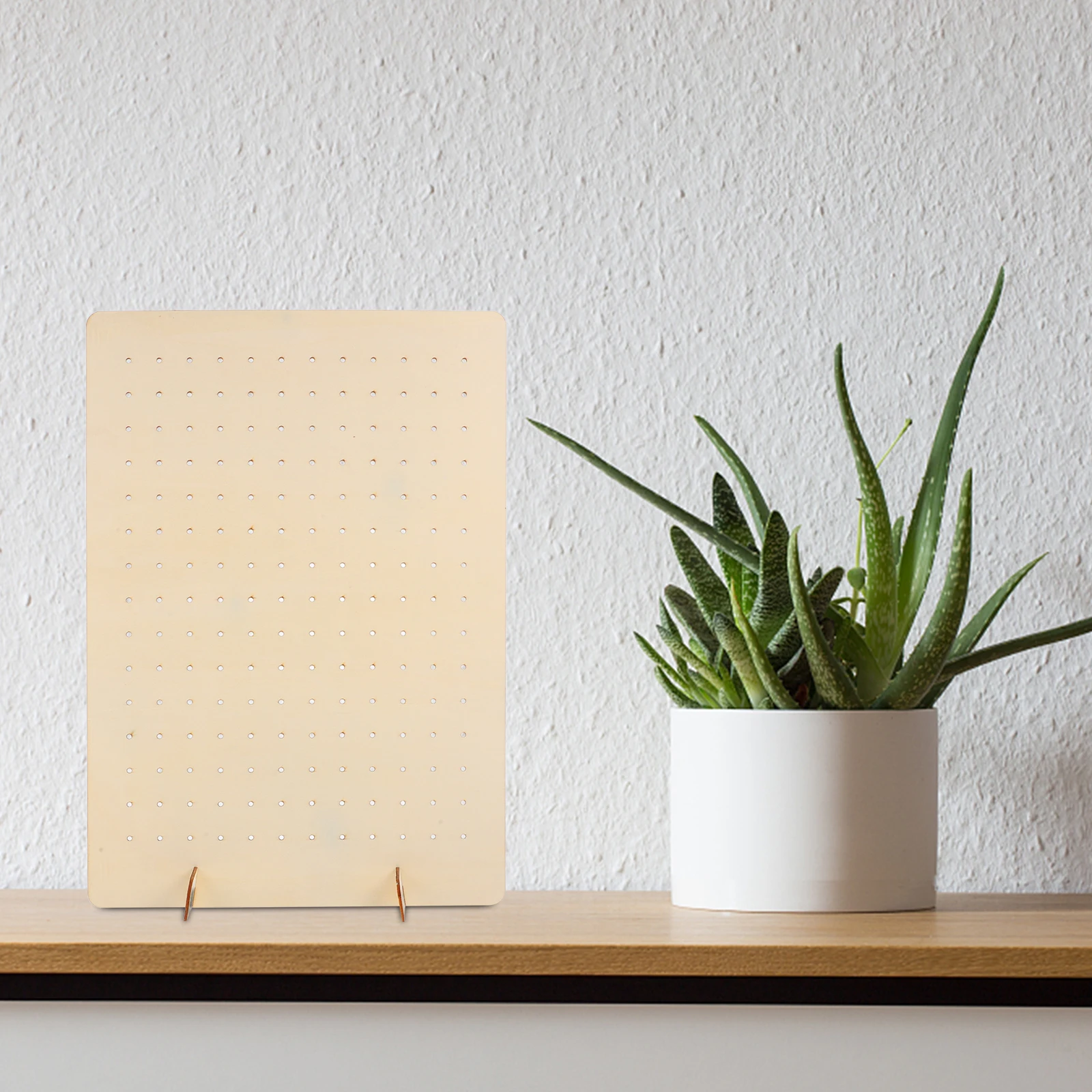 

Wooden Pegboard Display Stand Jewelry Organizer Earring Necklace Holder Rack Desk Tabletop Multifunctional Jewelry Display Board