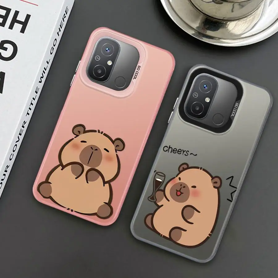 Милый забавный мягкий чехол Capybara для телефона Xiaomi Redmi A1+ 13 13C 14C A3x 12 A4 12C A1 A3 A2 Plus