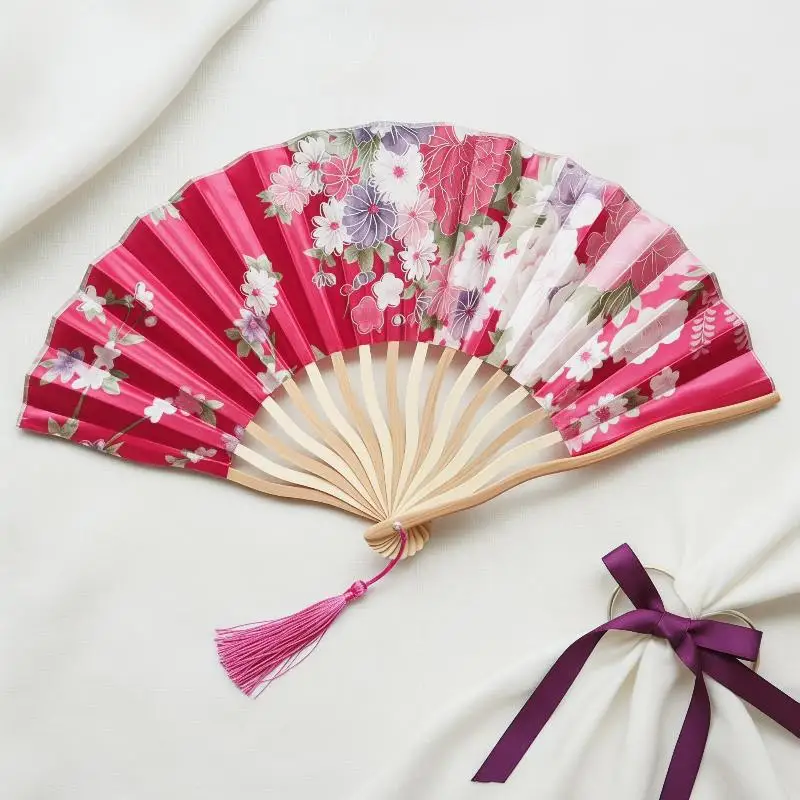 Ultra-lightweight Folding Hand Fan Elegant Handmade Fan Crafts Dance Hand Fan Folding Fan Home Decoration Summer Gift