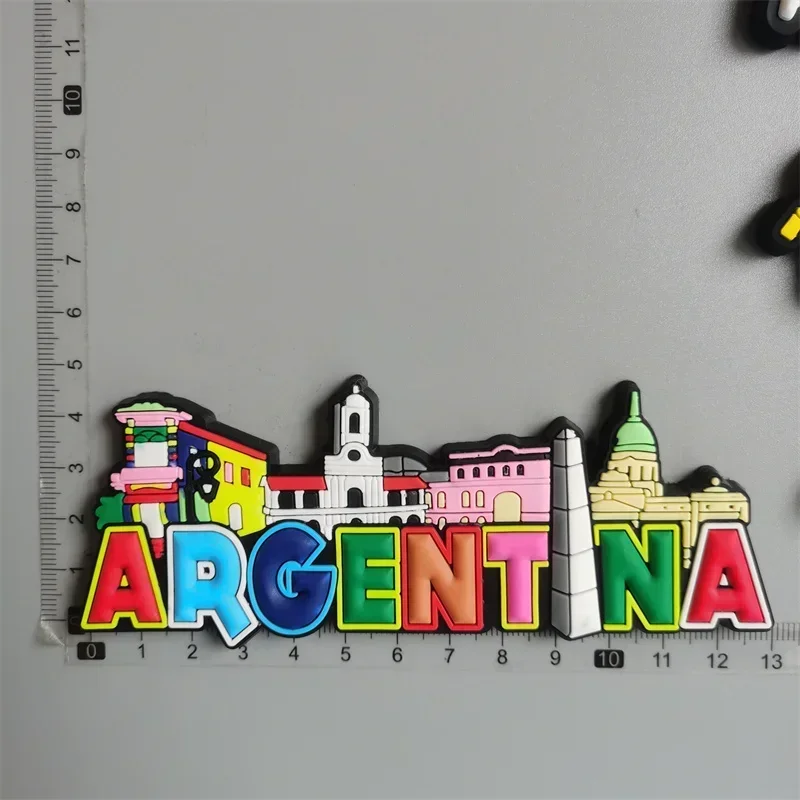 PVC Fridge Magnets Tanzania New York Bahamas Antigua Dubai Venezvela Puerto Rico Ottawa Argentina Santiago Chile Fridge Sticker