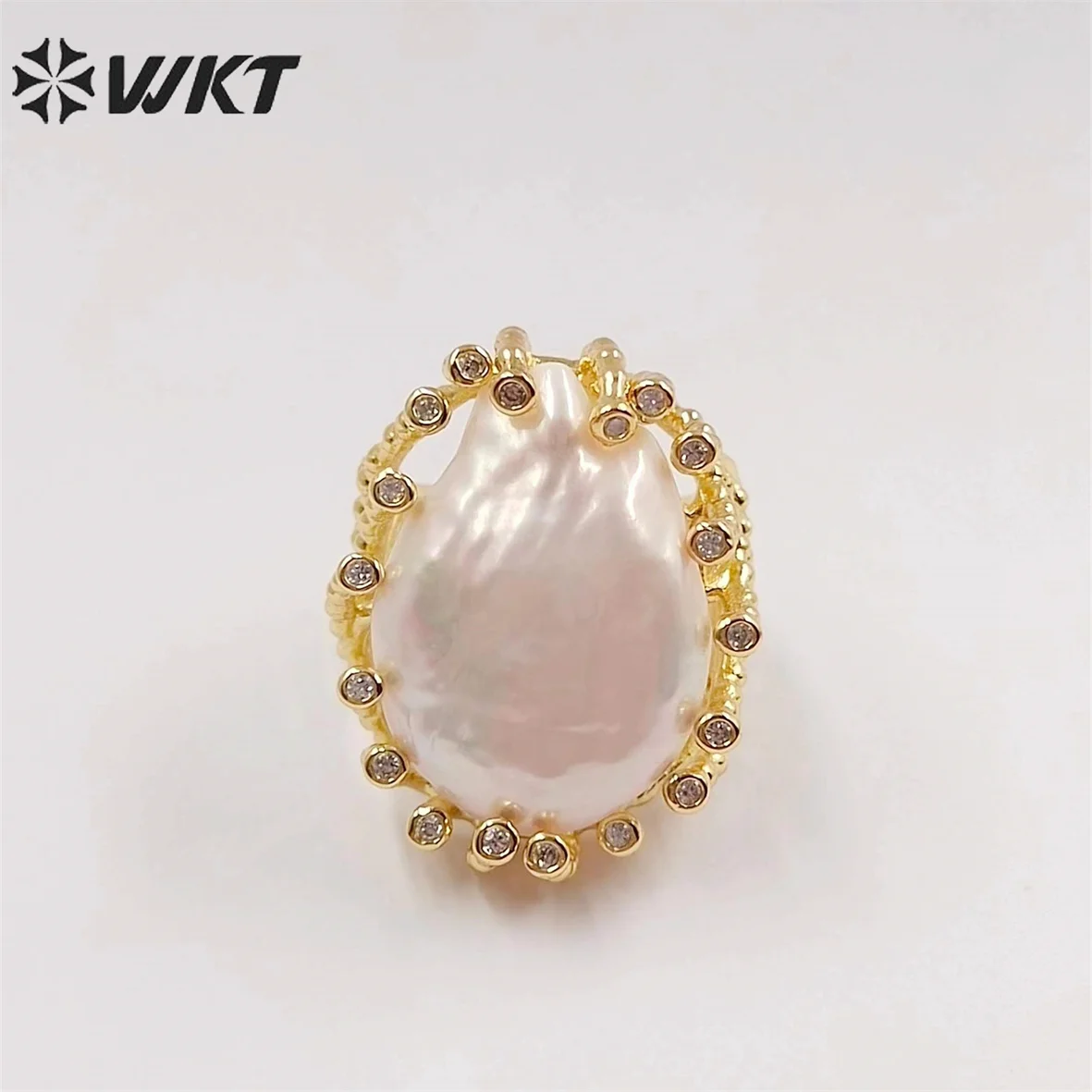 WT-MPR048  WKT 2023 Exquisite Natural Pearl Ring Women Gift Hot Style Beautiful Birthday Celebration Fashion Accessories