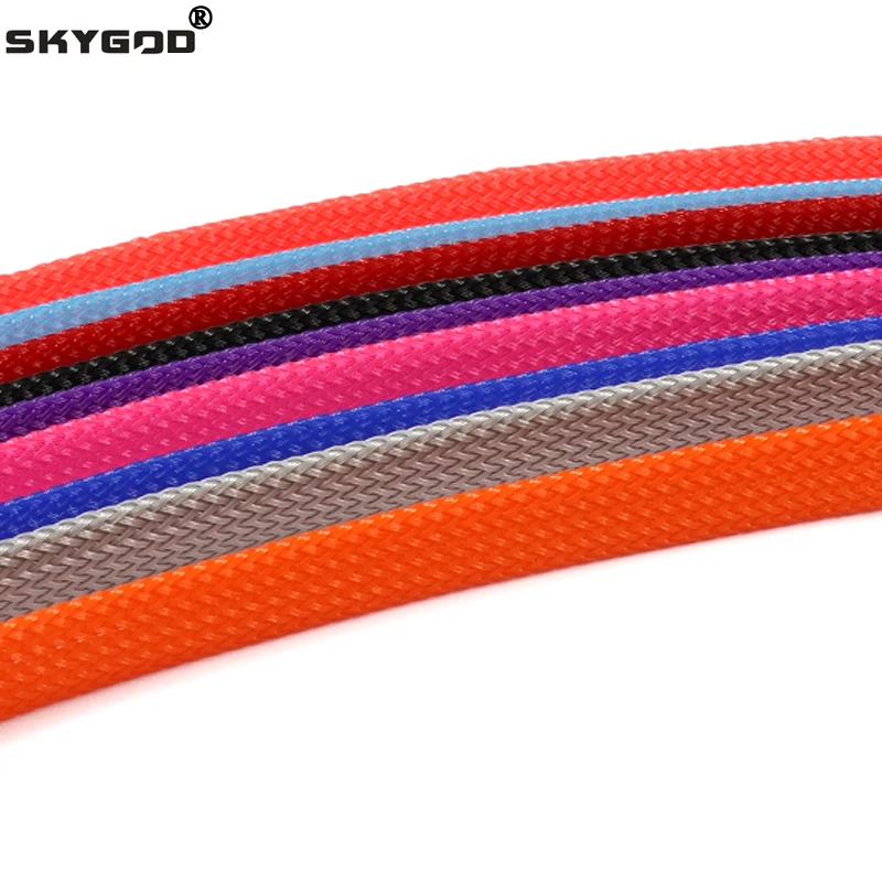 

1~50M PET Braid Sleeve High Density 16mm Insulated Expandable Cable Wrapping Sheath Protector Braided Wires Organizer