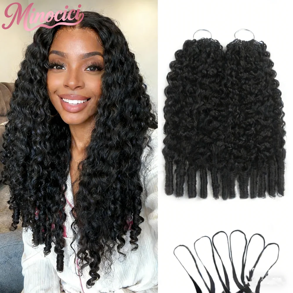 

Натуральные волосы для наращивания 12A Burmese Curly Knotless Pre-Separated, 100% человеческие волосы, волнистые, натурального цвета, для женщин.