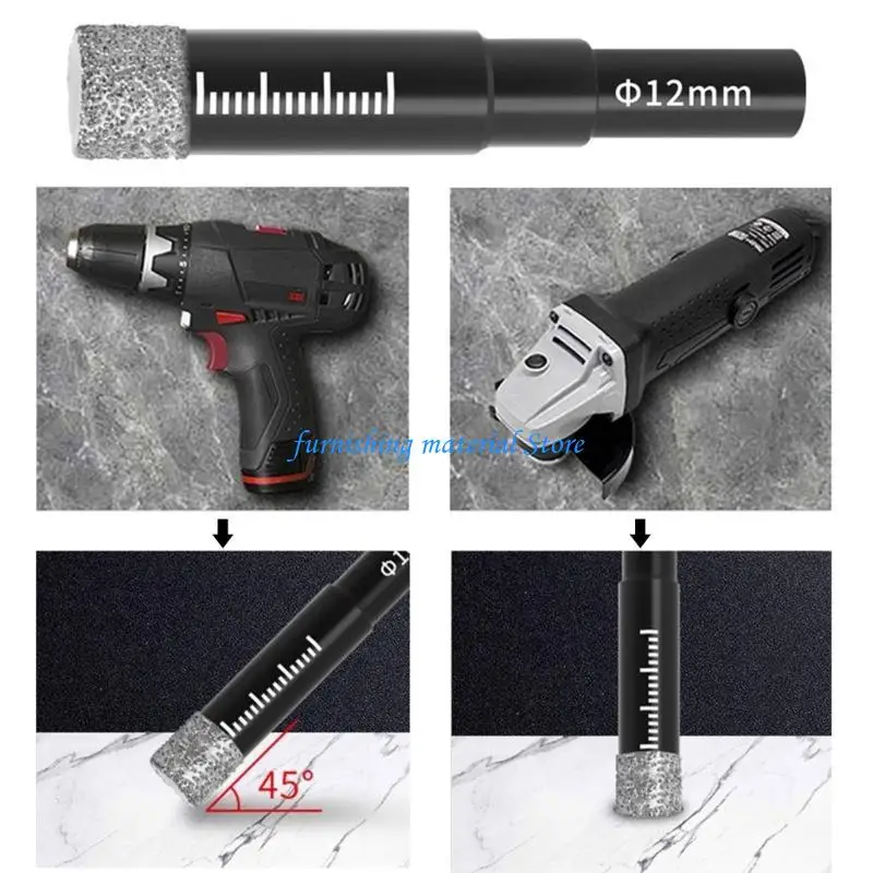 

Y5GD Diamonds Brazed Dry Drilling Bit Porcelain Cup for Home and Workshop Use