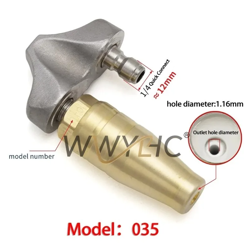 Suitable for Sewer Jetting Turbo Nozzle High Pressure Washer Kit  Rotary Drain Cleaning Root Ranger Nozzle