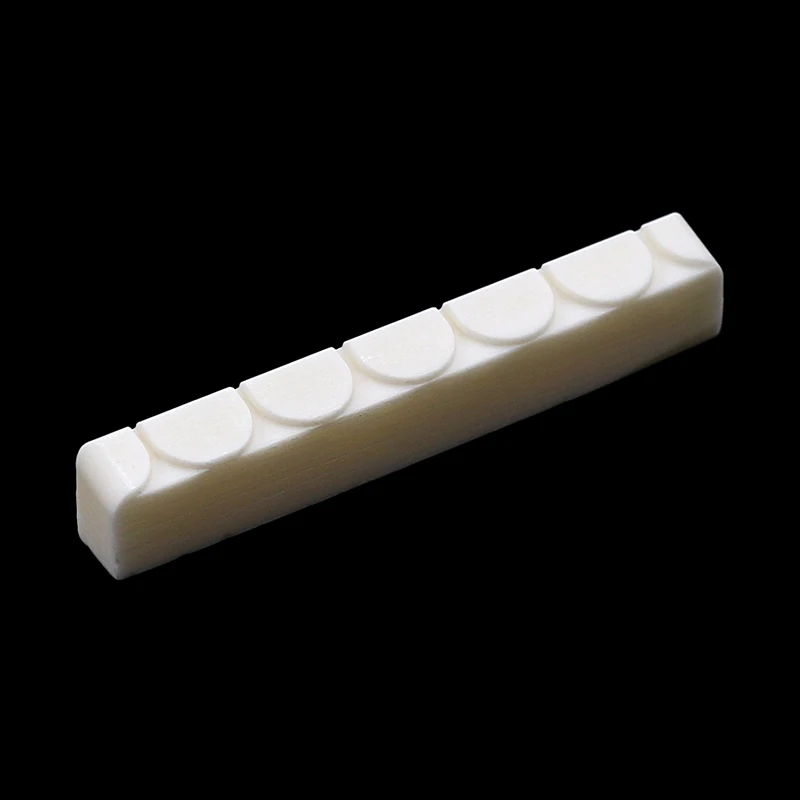 HUATOOL Sattel aus Ochsenknochen für klassische Gitarre, 52 mm x 6 mm x 9 mm, 80 x 10 x 3 mm, aus echtem Ochsenknochen, Saitenhalter – Detail 7
