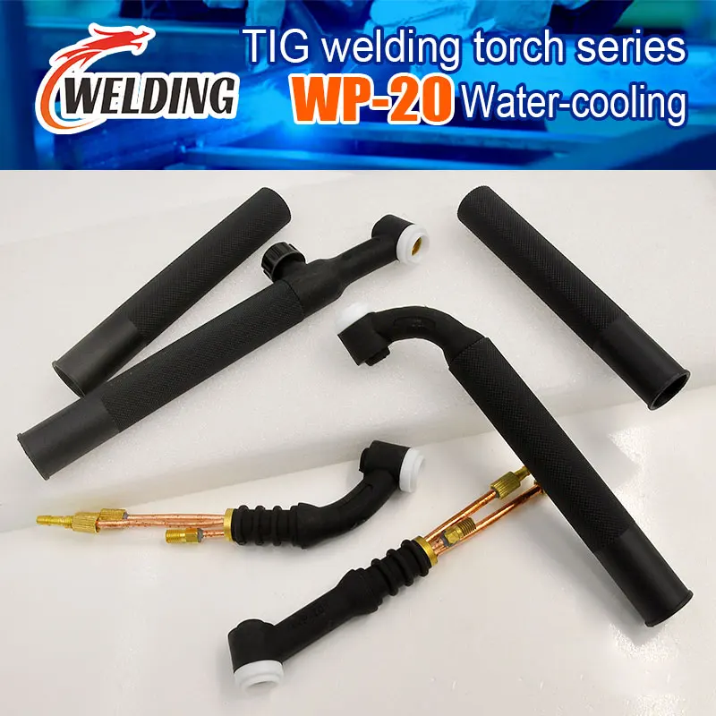 TIG Welding Torch WP20 water cooled Torch Head Black Round Handle WP20F Flexible Handle WP20V with Valve