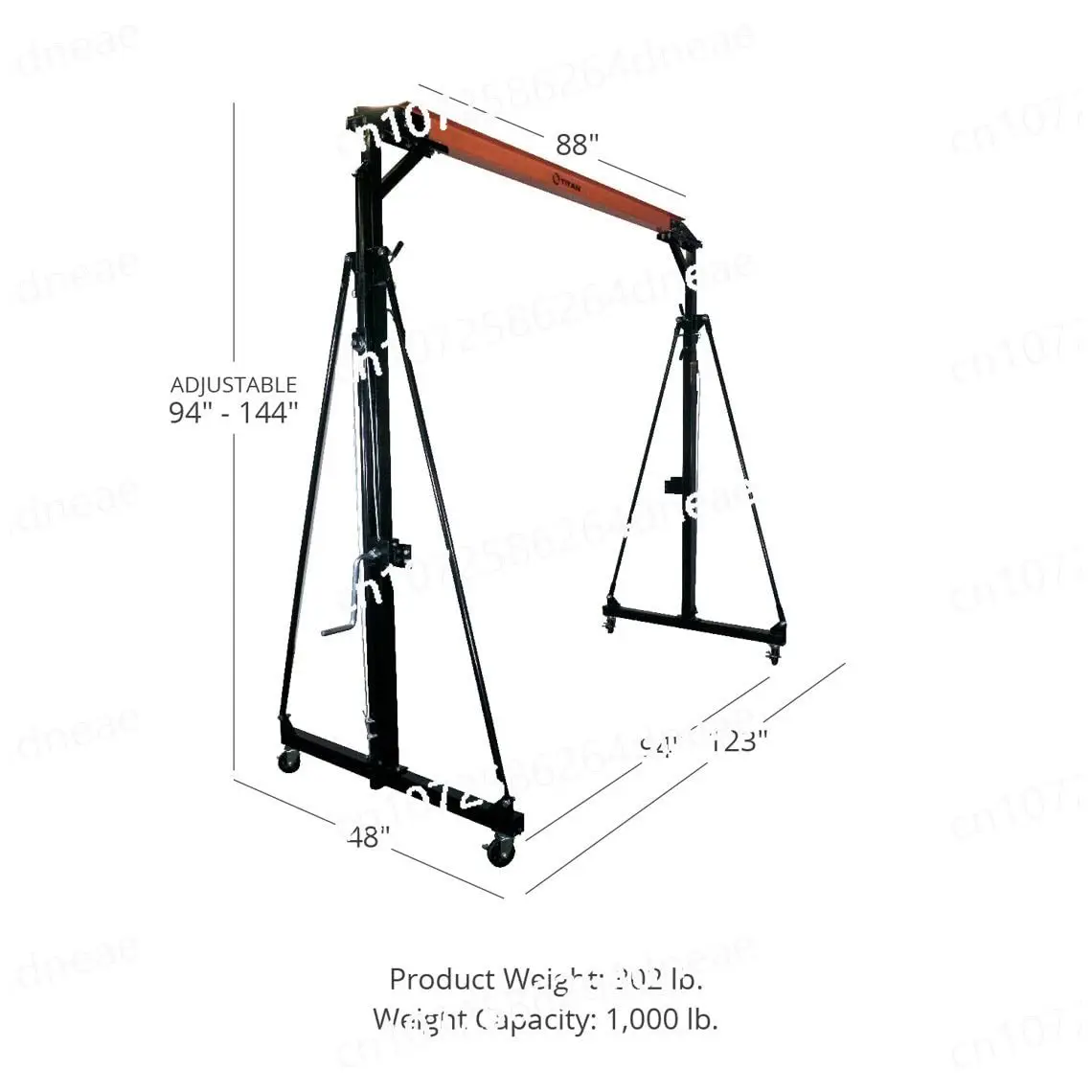 Portable Single Girder Gantry Crane 0.5Ton 1ton 2ton