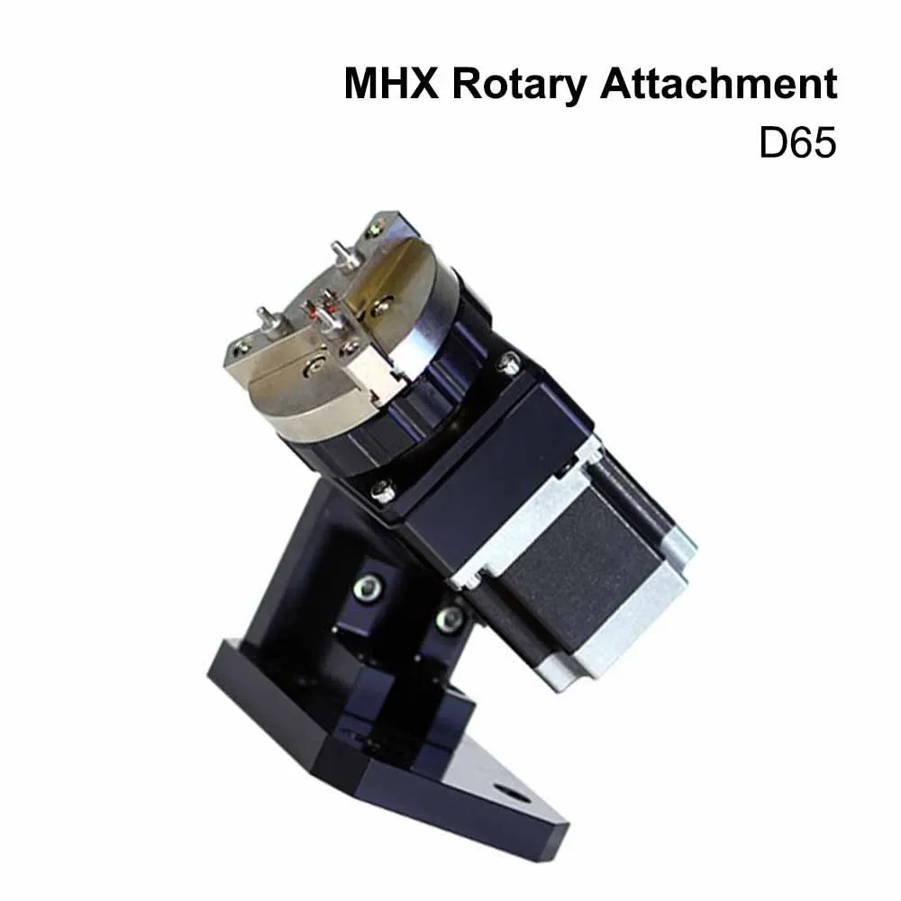 HAOJIAYI Drehgravuraufsatz mit Spannfutter, max. Durchmesser. 65 mm 125 mm für Laserbeschriftungsmaschine