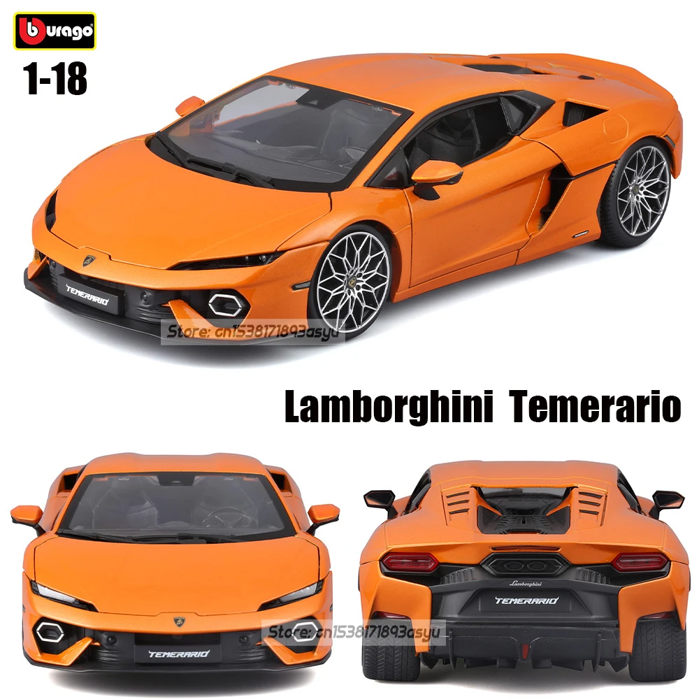

Bburago масштаб 1:18 новый стиль Lamborghini Temerario сплав роскошный автомобиль литье под давлением модель автомобиля коллекция игрушек подарок