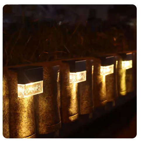 

ZK40 Solar Powered LED Solar Fence Light IP55 Waterproof Deck Lamp Auto On/Off Outdoor Decorative Night Lamp RGB/Warm Light