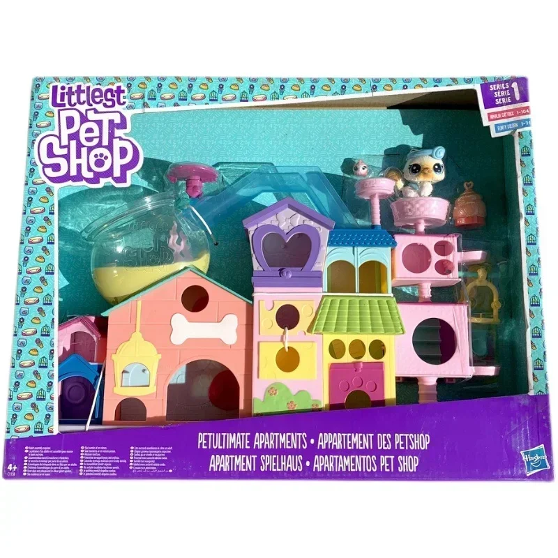 Original Hasbro Littlest Petshop Scenario Simulation Set Play House Mini Cute Animal Model Collection Toy Christmas Gift