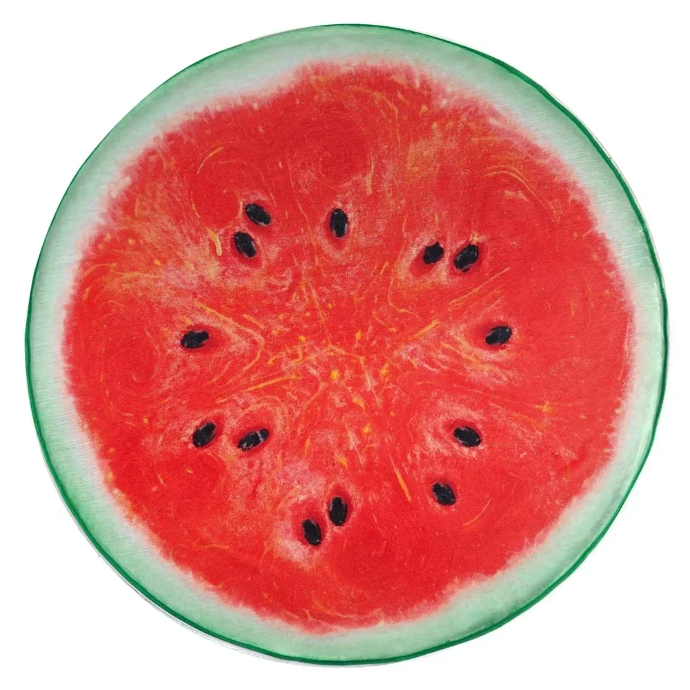 

3D Fruit Print Round Rug – Playful Non-Slip Floor Decor for Bathroom Living Room Bedroom or Entryway