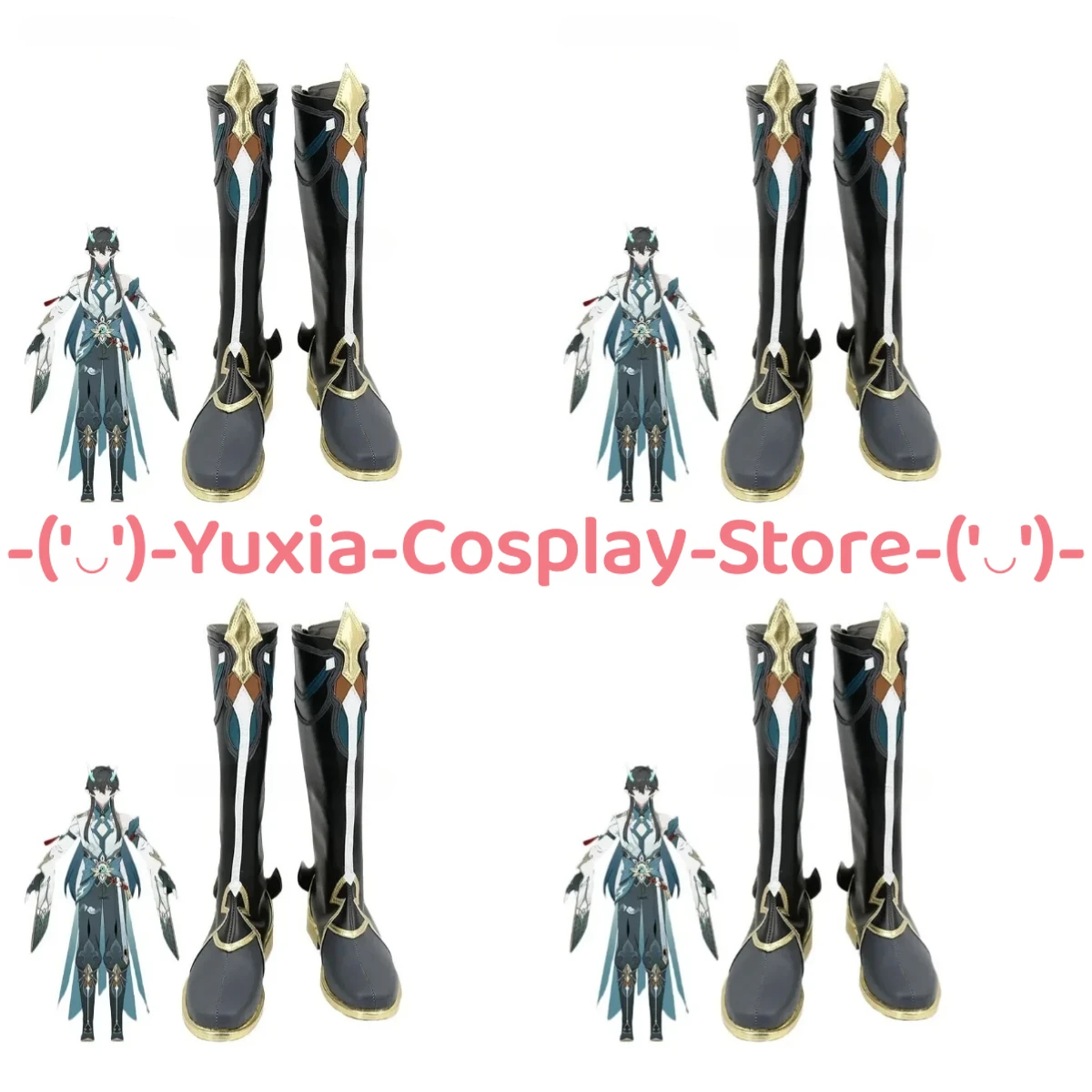

Yuxiacosplay! Honkai: Star Rail Dan Heng Cosplay Shoes Game Character Prop PU Leather Boots Halloween Carnival Party Costume