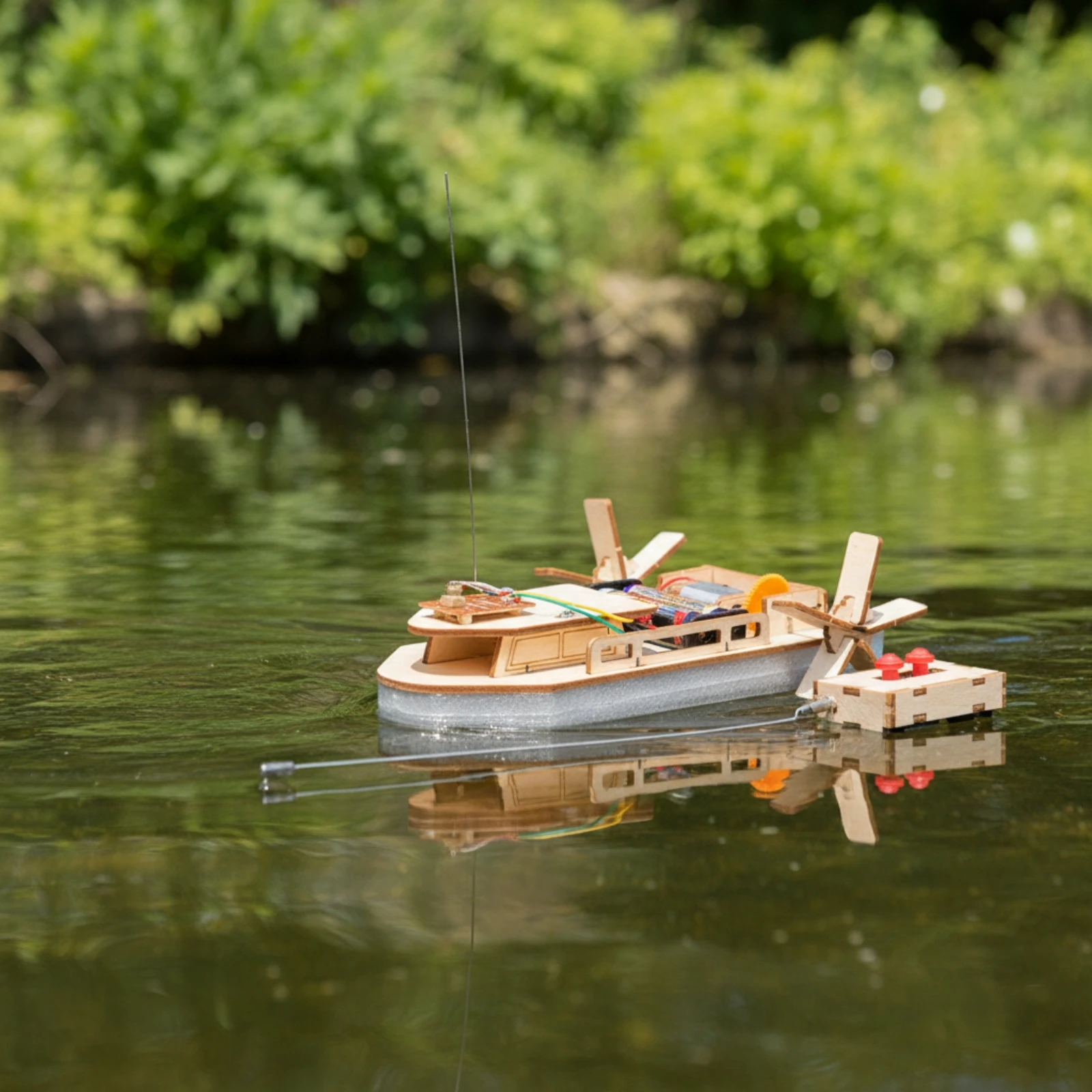 RC Boat Kit with Motor STEM DIY Boat Kit Toy Educational Wooden for Students, Classroom