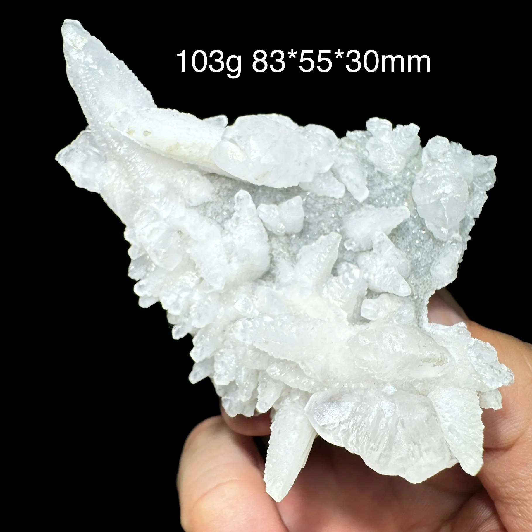 103g Natural White Calcite (Fluorescent Effect Red) Mineral Specimen Healing Stone Home Decor