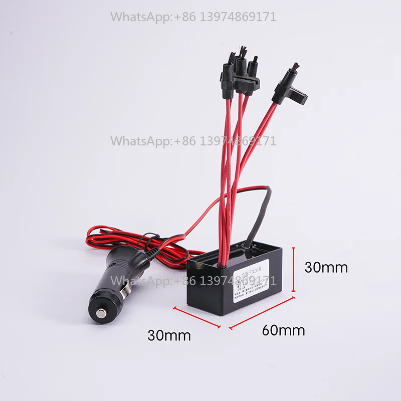 Car Air Purifier 12V Negative Ion Generator, Portable Car Mount Purifier Remove Formaldehyde Smoke Odor