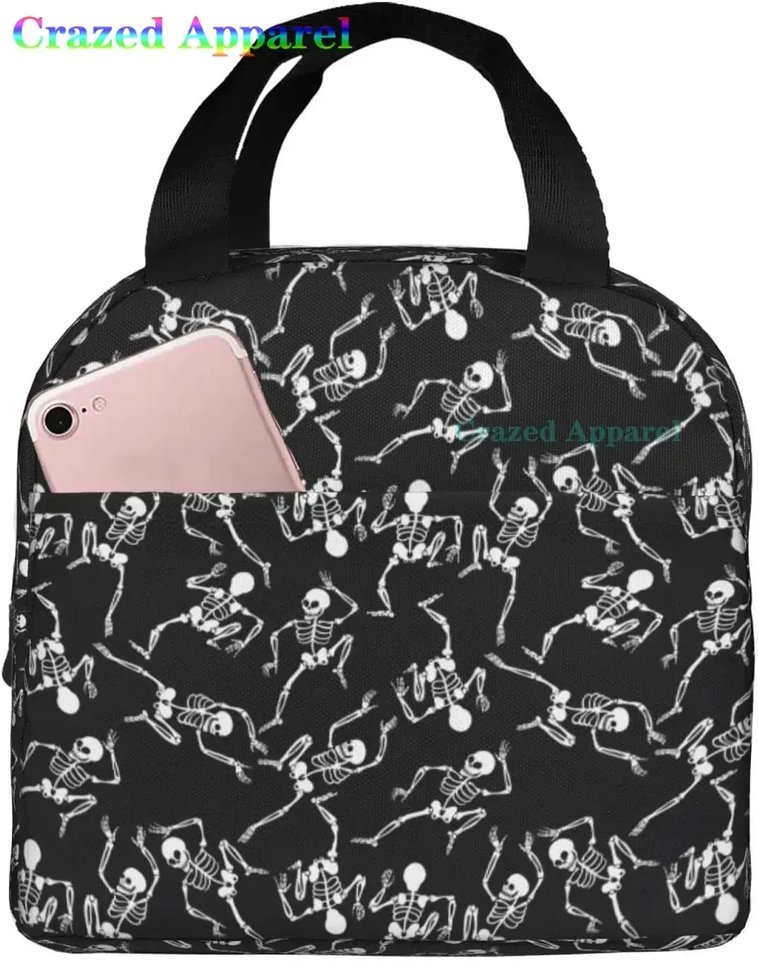 Custom Bag Custom Lunch Bag Pastel Witch Goth Witchy For Women Insulated Portable Lunch Box With Front Pocket For Work Reusable