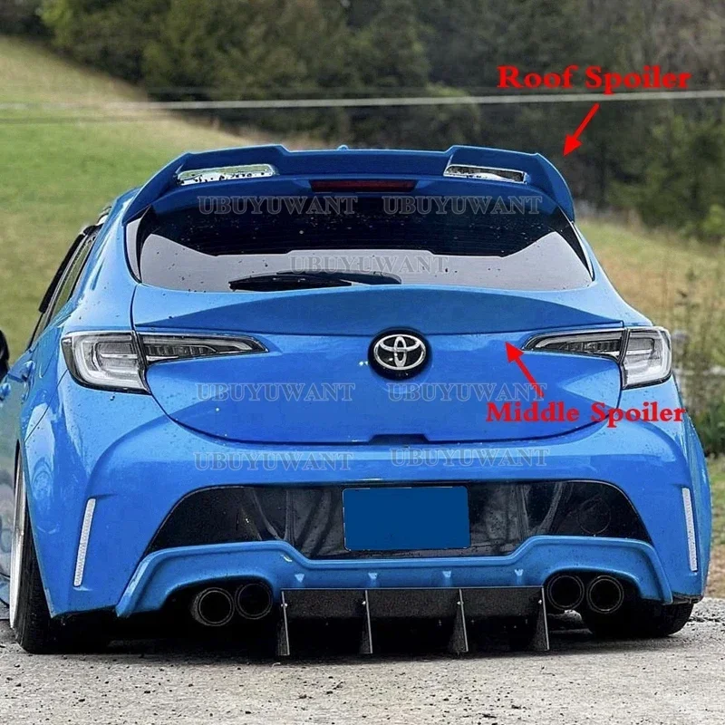 

Спойлер для хэтчбека Toyota Corolla 2019, 2020, 2021, из АБС-пластика, спойлер для заднего крыла автомобиля грунтового цвета на крышу, средний спойлер