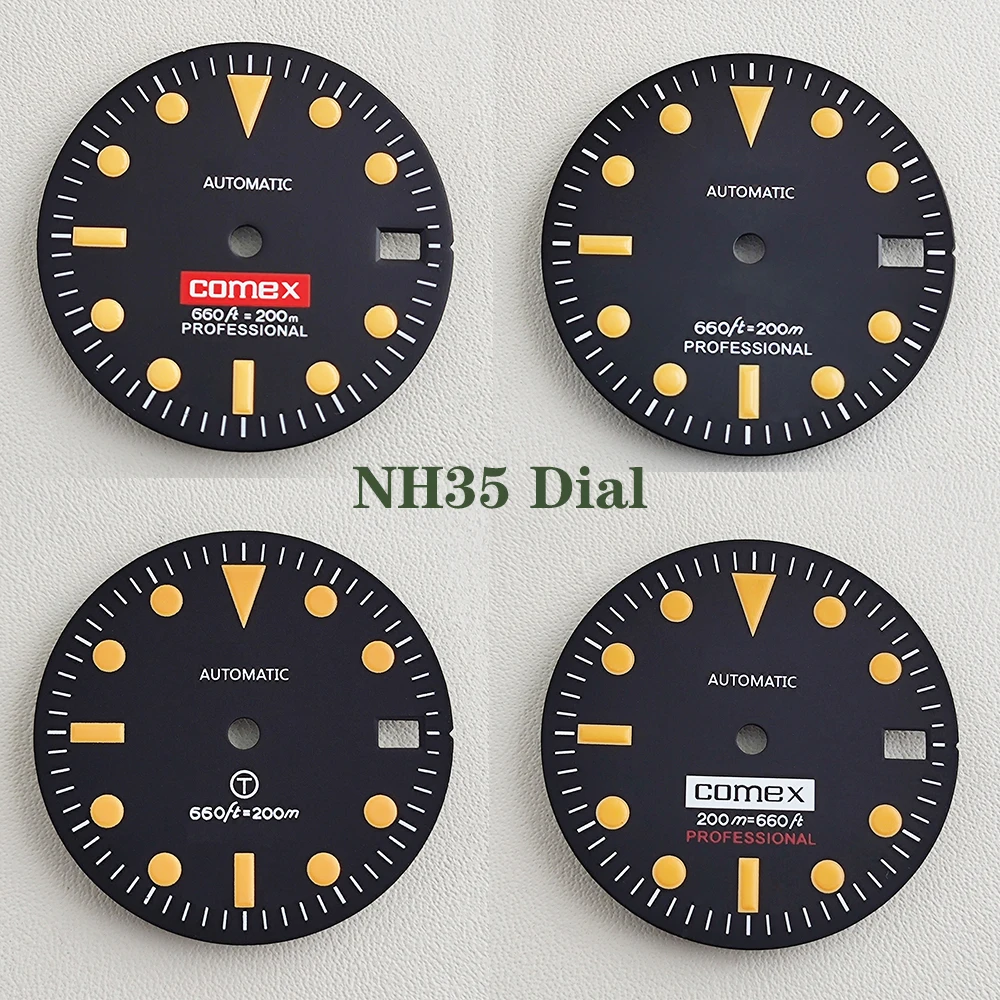 NH35 dial NH36 dial 28.5mm retro dial green luminated dial suitable for NH35 NH36 movement watch accessories