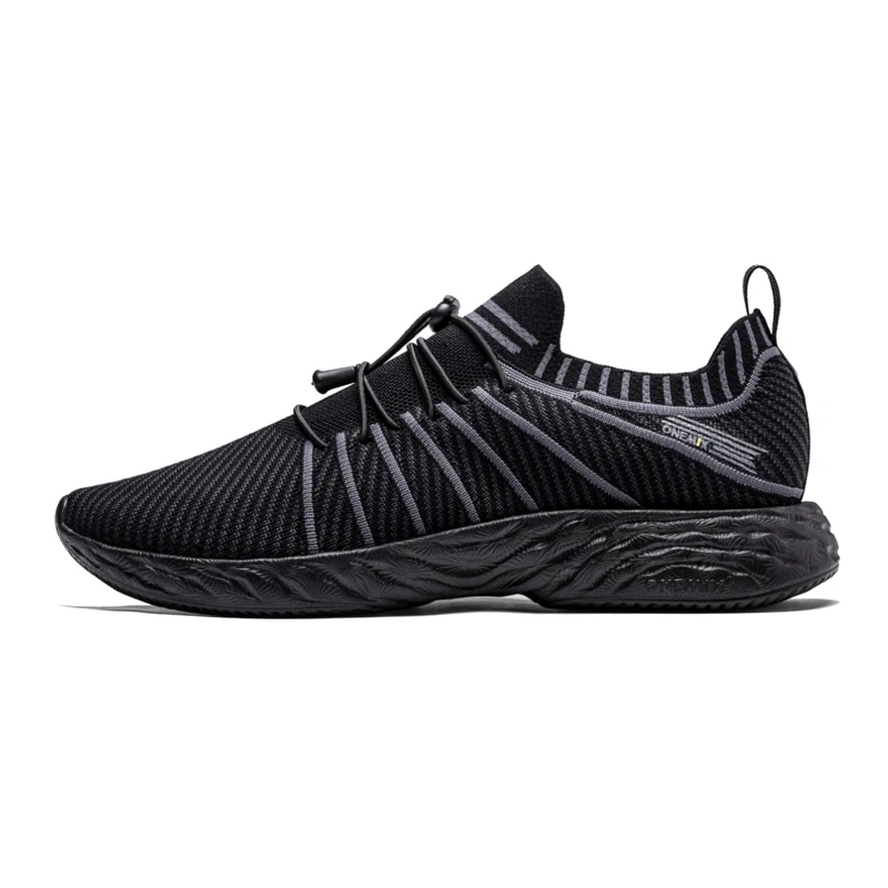 ONEMIX Neue schwarze Laufschuhe für Herren, wasserdicht, atmungsaktiv, Trainingssneaker, rutschfeste Trekking-Sportschuhe für den Außenbereich