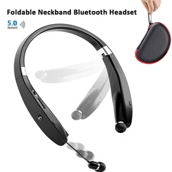 SX-991 Wireless Stereo Bluetooth Headset 5.0 Folding Universal Sports Music Noise Reduction Neckband With Microphone Wireless