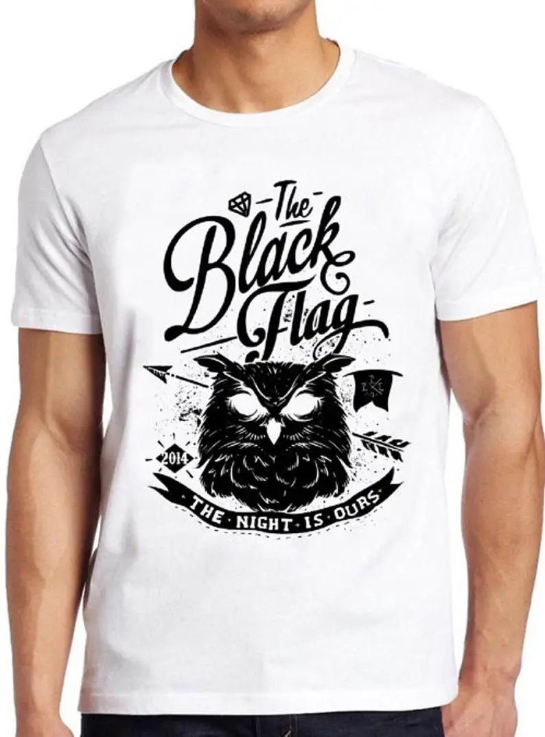 

The Black Owl T Shirt Flag Bird Cool Night Gift Tee 91