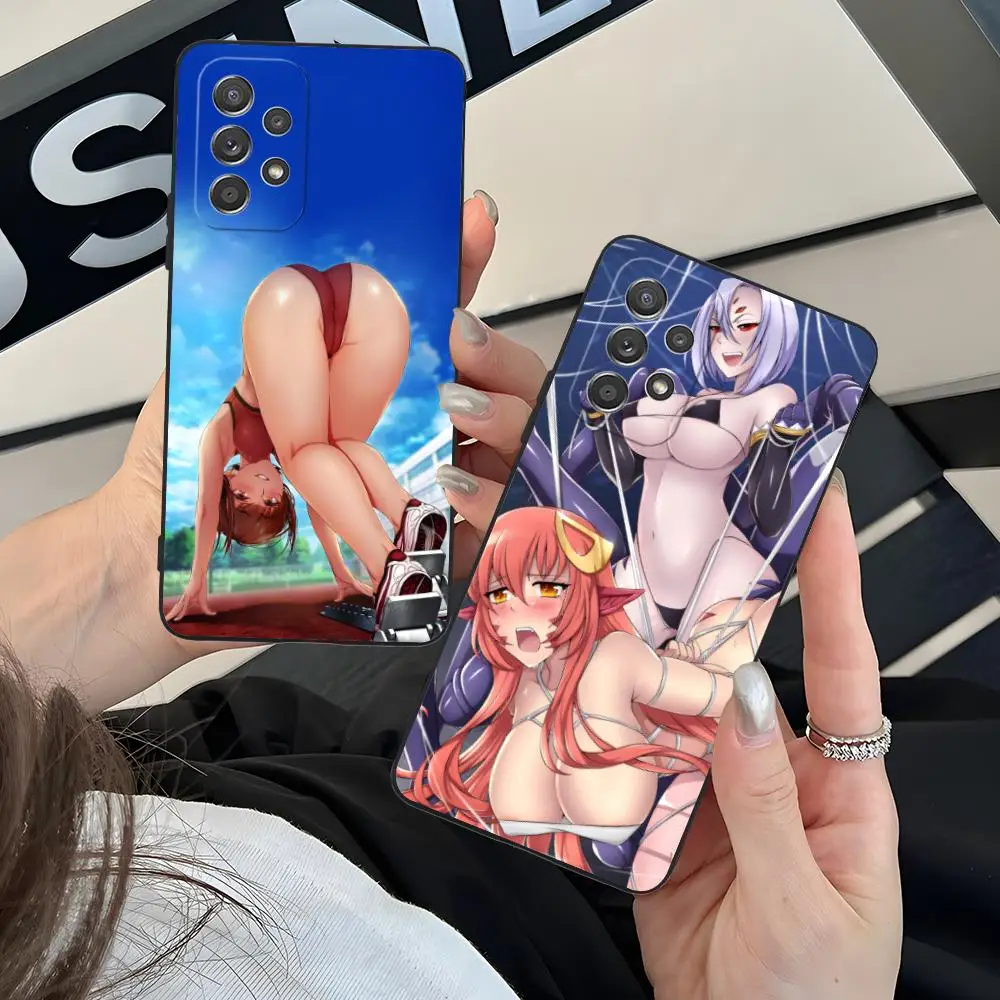 أنيمي Waifu هنتاي قضية الهاتف المحمول لسامسونج غالاكسي A73 72 71 70 56 55 54 53 52 36 35 34 23 16 15 5G اللون الغطاء الواقي