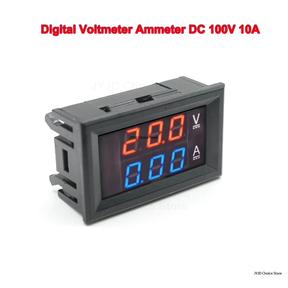 DC 100V 10A Digital Voltmeter Ammeter Amp Voltage Current Meter Tester 0.28 Inch Dual LED Display Panel with Connect Wires JYJD
