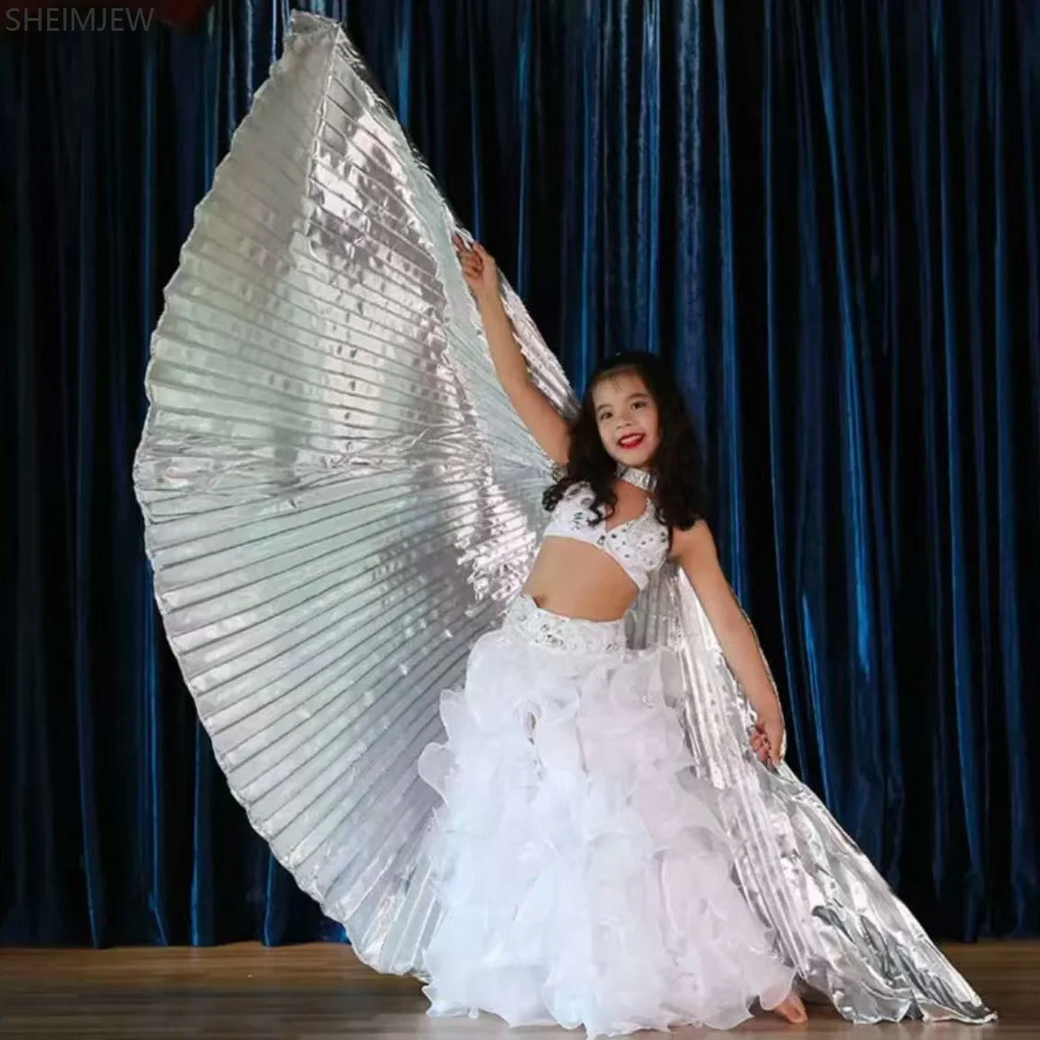 Belly Dance 360° Golden Wings Isis Wings Accessories Cosplay Bollywood Oriental Egyptian Dance Children Girls Golden Costume