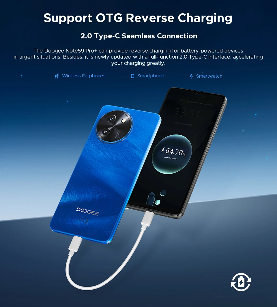 DOOGEE Note59 Pro+ 5G Smartphone Android 15 Global Version 6250mAh Battery 6.75'' 120Hz Display 12GB 512GB Mobile Phone NFC