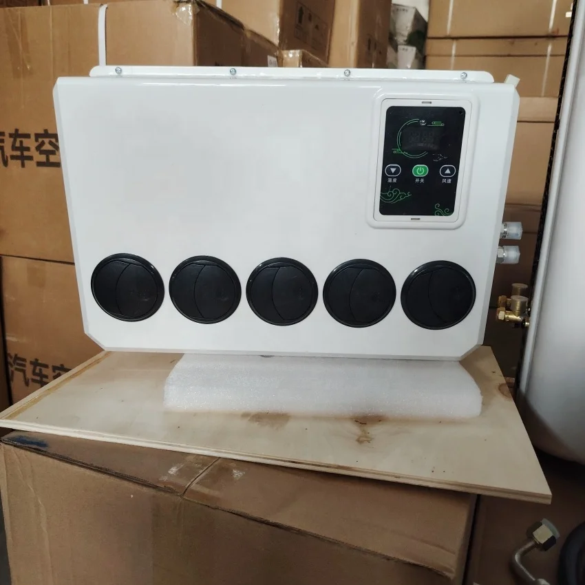 جرار المقصورة 12 فولت وقوف السيارات تكييف الهواء 12 فولت 24 فولت شاحنة مكيف الهواء الكهربائي للشاحنة #3