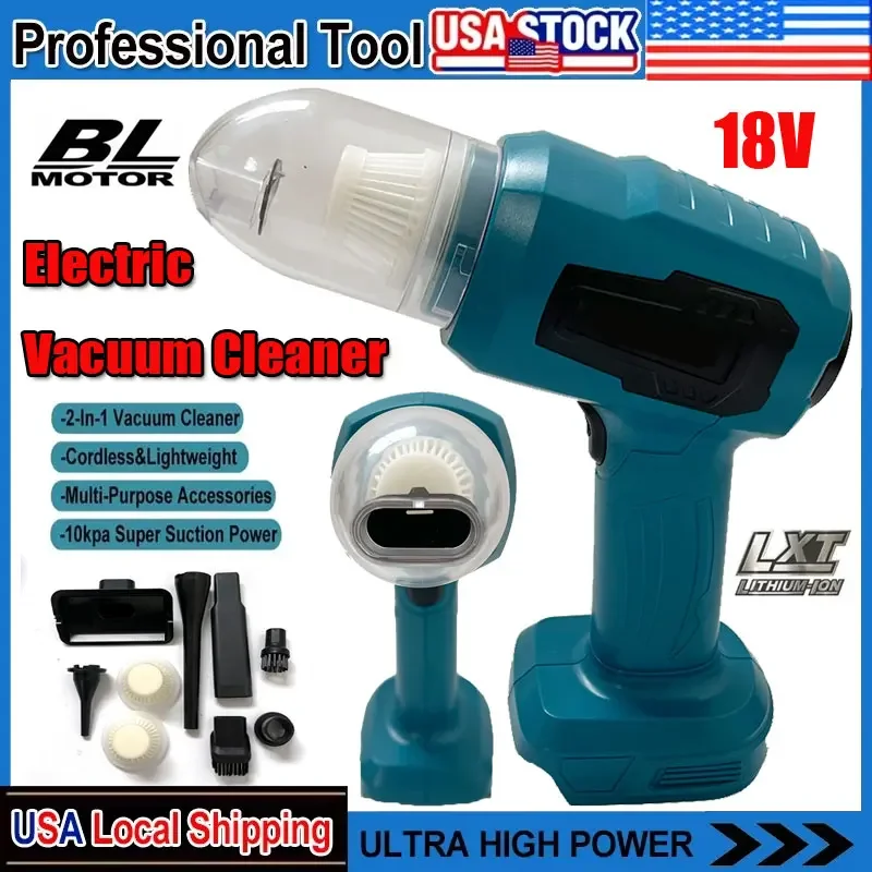 

Fit Makita Mini Handheld Car Vacuum Cleaner 100ML Cordless Portable Vacuum Keyboard Car Cleaning Tools For Makita 18v Battery