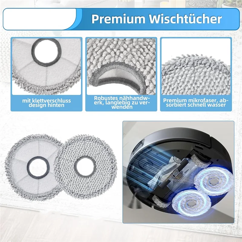 Комплект аксессуаров ABZA для Ecovacs Deebot N30 Omni, N30 Pro Omni, запасные части для робота-пылесоса