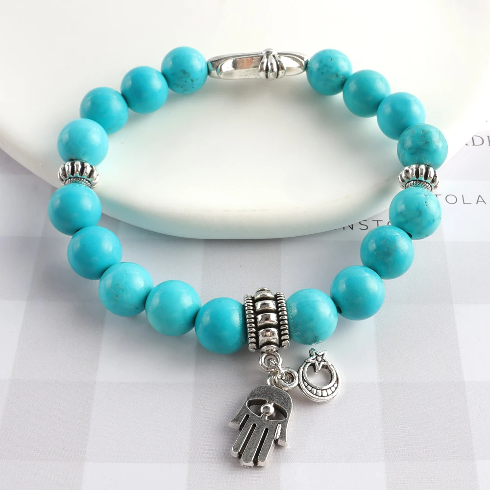 

2025 New Vintage Handmade Women's Natural Stone Bracelet Suitable for Religious Banquet Gifts