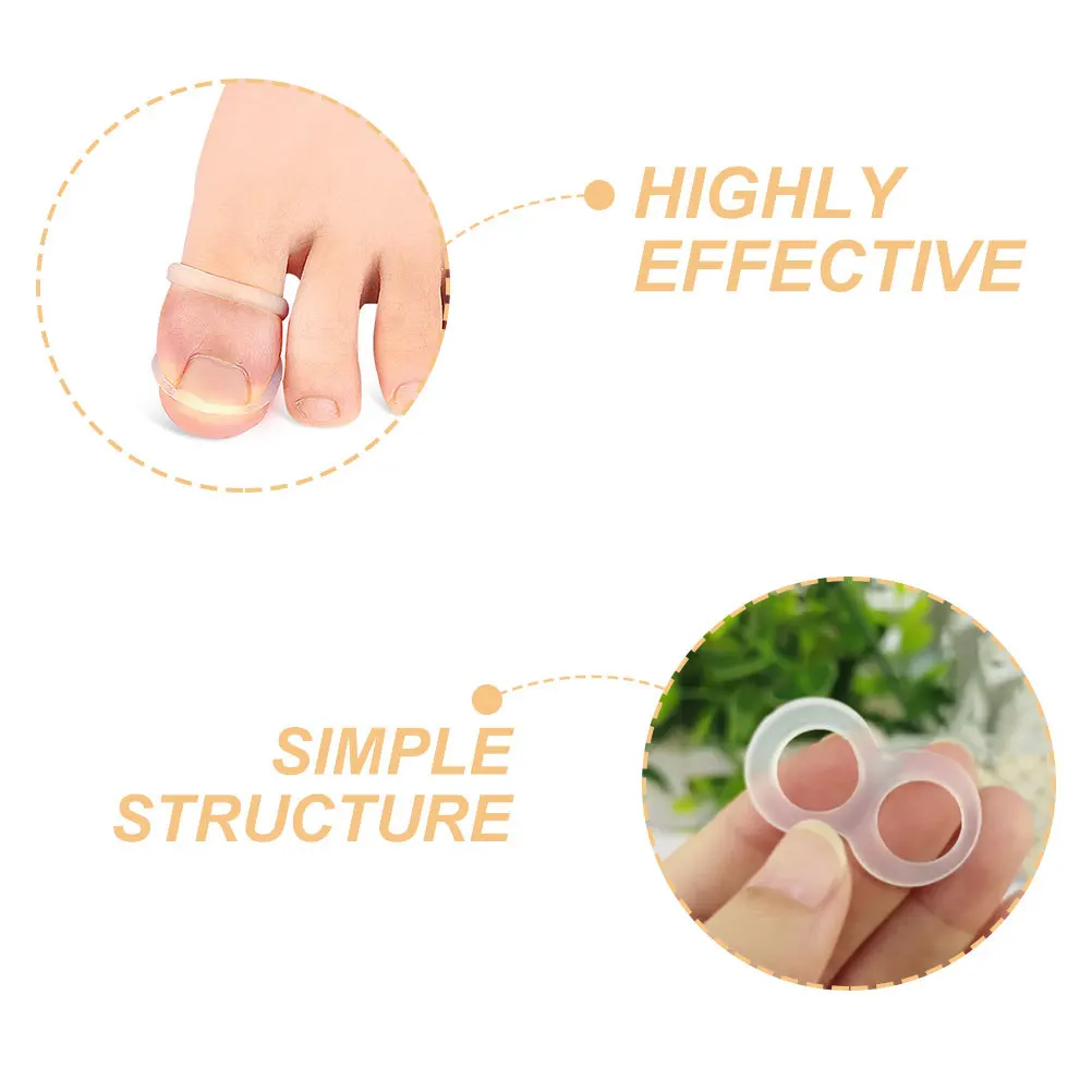 

10pcs Silicone Rings Stretchy Ingrown Corrector Tool Elastic Foot Care Device For Curly Toenail Correction Ring Ingrown