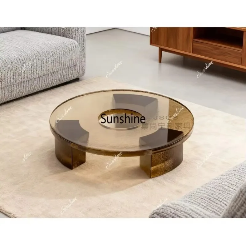 

Акриловый журнальный столик в скандинавском стиле на треноге для небольшой квартиры, прозрачный журнальный столик для гостиной