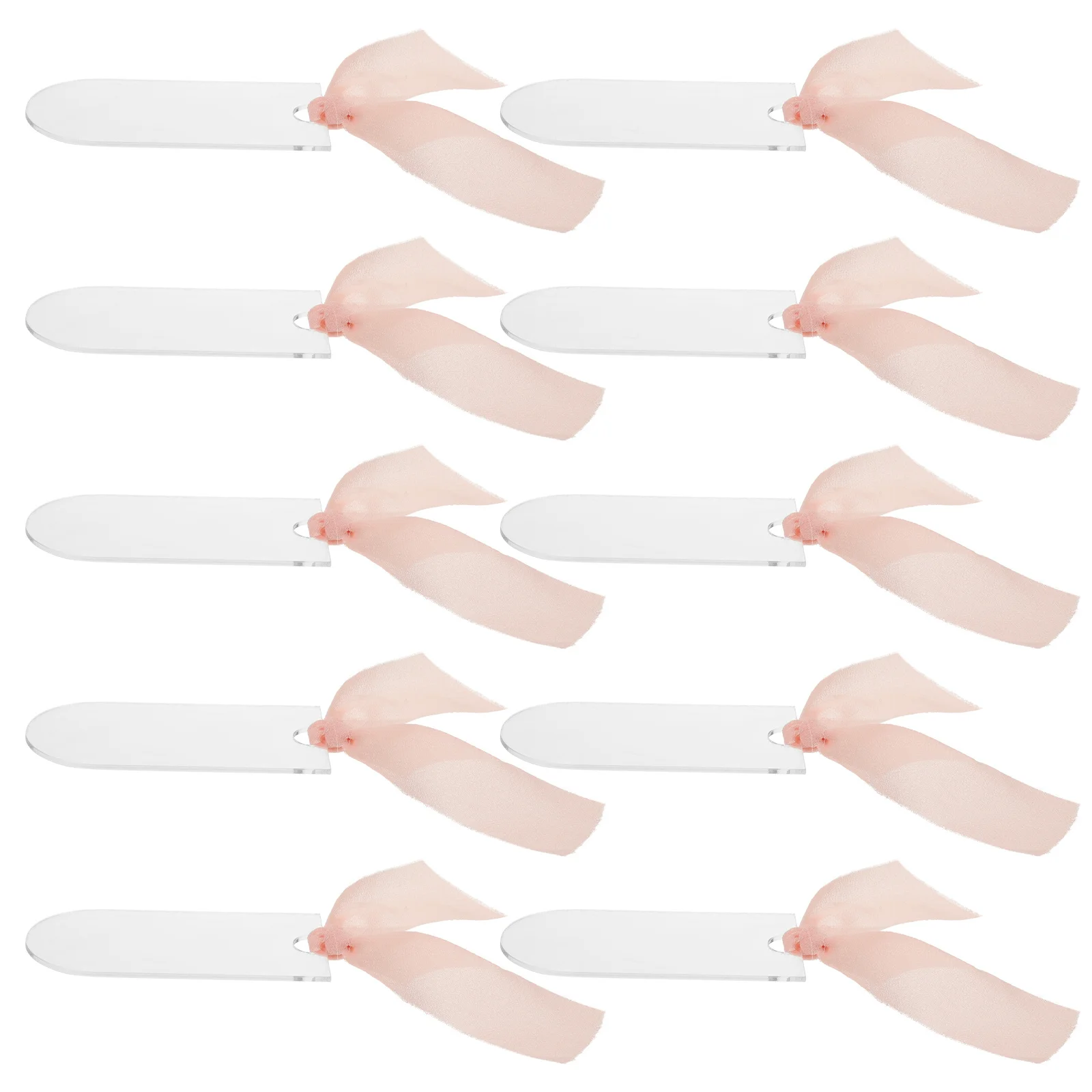 

10pcs Wedding Seat Tags Transparent Acrylic Hanging Reserved Signs For Chairs Diy Blank Name Cards Party Favors Decor Supplies