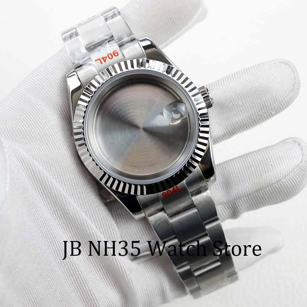 36mm/39mm watch case stainless steel oyster strap Sapphire Glass Watcherproof Fit NH35/36 movement 28.5mm dial datejust case