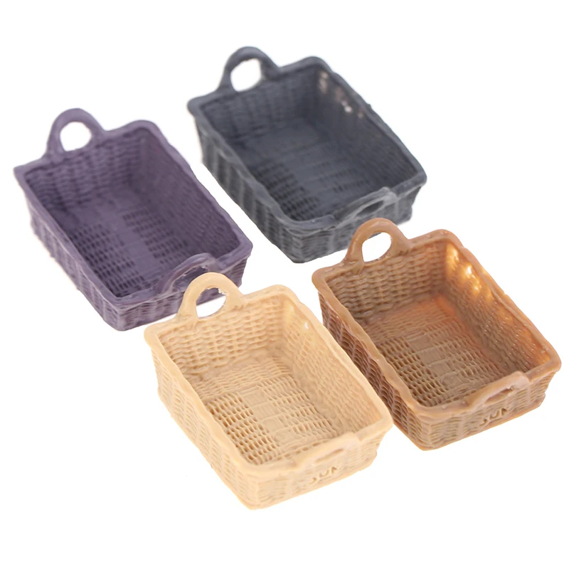 Mini panier de rangement en résine de maison de courses, accessoires de modèle, jouets de simulation, fournitures de décoration pour la maison, beurre, 1PC, 1:12